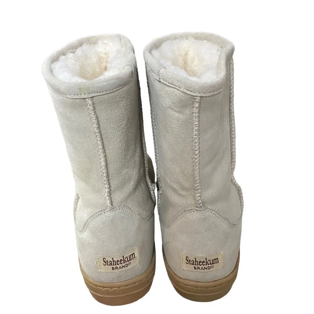 Staheekum Winter Boots Mens Size 8 Beige Off White AD2299
